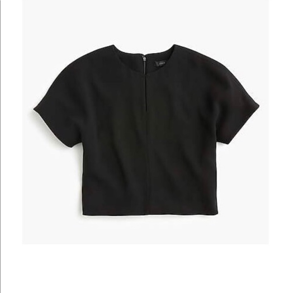 J. Crew 365 Black Crepe Top